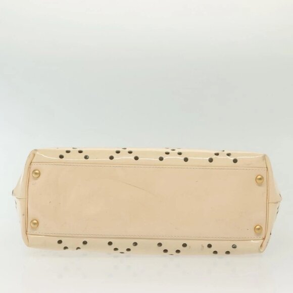 CHANEL Chain Shoulder Bag Enamel Ivory Gold CC Auth 136726 - Picture 7 of 16